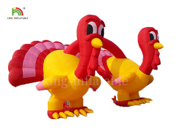 Red And Yellow Inflatable Turkey Arches Merry Christmas Thanksgiving Promotion Advertising