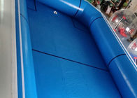 PVC-Planen-blaue tragbare Schwimmbäder, aufblasbarer Wasser-Park feuerverzögernd