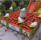 Kundengebundenes aufblasbare Sportspiel-aufblasbares Geisterhaus-Labyrinth im Freien