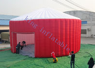 Gewebe-Hauben-aufblasbares Ereignis-Zelt-Weiß 210D Oxford/rote nähende Struktur