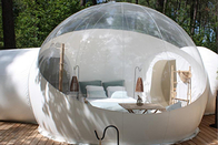 PVC-Blasen-Zelt-Haus mit Schlafzimmer-kampierender Hotel-weißer Hälfte im Freien klarem schützendem Privatleben-aufblasbarem Zelt-Raum-