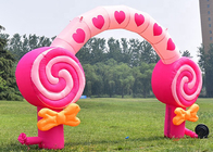 Die Geburtstagsfeier-Dekorations-aufblasbarer Süßigkeits-Glasschlacken-Bogen der rosa Kinder für Festival