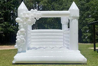 Weißes aufblasbares Hochzeitsschloss 13 Fuß x 11,5 Fuß x 10 Fuß Outdoor-Party-Hüpfburgen für Erwachsene
