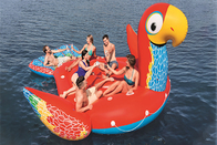 Riesiger aufblasbarer Papageienschwimmer für 6 Personen, 4,8 m lang x 4 m breit x 2 m hoch, Schwimmspielzeug