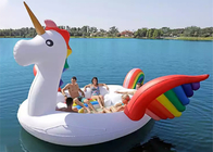 Person aufblasbarer Unicorn Pool Float aufblasbares des Insel-Floss-erwachsene Wasser-Spielzeug-6