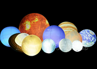 Werbung im Freien steigt aufblasbaren hängenden Planeten-Kugel-Ballon mit geführtem Licht im Ballon auf