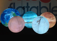 Werbung im Freien steigt aufblasbaren hängenden Planeten-Kugel-Ballon mit geführtem Licht im Ballon auf
