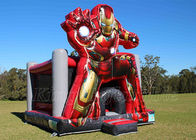 Iron Man-Prahler-aufblasbares springendes federnd Schloss-rotes Schlag-Haus für Kinderpartei