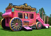Prahler-Kinderspiel-aufblasbares Schlag-Haus Prinzessin-Pink Bouncy Castle kombiniert mit Dia
