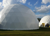 Zelt-Stahlhaus geodätischer Kuppel PVCs weißes für Partei-Ereignis-Handels-Ausstellung