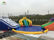 Aufblasbare Wasserrutsche Schwimmballspielzeug Pools Aufblasbarer Wasserpark mit Pool