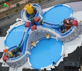 Aufblasbares Pool Wasserpark Schwimmballspielzeug Pools Aufblasbare Wasserrutsche für Kinder und Erwachsene