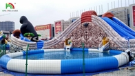 Aufblasbares Pool Wasserpark Schwimmballspielzeug Pools Aufblasbare Wasserrutsche für Kinder und Erwachsene