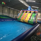 Outdoor-Spiele Aufblasbare Rutschenpark Aufblasbare große aufblasbare Wasserrutschen mit Schwimmbad