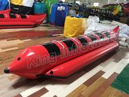 Rote Farbaufblasbare Fliegen-Fischerboote mit Fischen-Ponton-Booten 0.9mm PVCs aufblasbaren