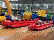 Rote Farbaufblasbare Fliegen-Fischerboote mit Fischen-Ponton-Booten 0.9mm PVCs aufblasbaren