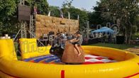 Spielplatz-im Freien aufblasbare Stier-Pool-Fahrt auf elektrischen Stier mit 0.55mm PVC-Plane
