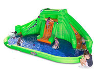 Kundenspezifische Krokodil-Thema-Wasserrutsche-aufblasbares Spritzen-Spiel PVC für Kinder