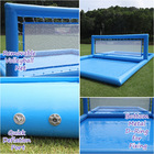 33ft aufblasbares Volleyballfeld Pool Blauer Strand Wasservolleyball Netfeld mit Luftpumpe für Outdoor-Sport
