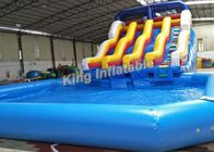 6.5m hohe riesige doppelte Weg Inflatalbe-Wasserrutsche mit Swimmingpool