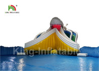 Thema-aufblasbare Wasser-Parks des weißen Hais mit rundem 25m Diamter Swimmingpool