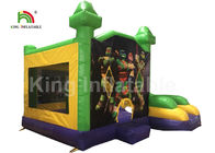 Liga-Thema-Grün-aufblasbares springendes Schloss der Gerechtigkeits-EN71 mit Dia für Kinder