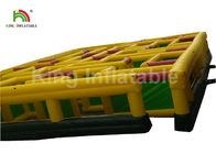 15*15m gelbes aufblasbares Hindernislauf-riesiges Laser-Labyrinth-Sportspiele im Freien für Miete