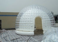 Weihnachtsaufblasbare Schnee-Kugel/klares Blasen-Zelt mit Luftmatraze und Reißverschluss