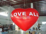 0.2mm PVC-Helium-aufblasbare Werbung steigt für Hochzeits-Zeremonie/rote Herz-Form im Ballon auf