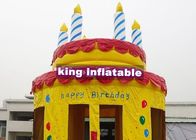 Alles- Gute zum Geburtstagkuchen-aufblasbares federnd Schloss Hand-Drawed für Durchmesser der Familien-4m