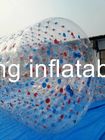 aufblasbare zylinderförmige Rollen-transparentes Wasser-Spielzeug 1.0mm PVCs/TPU für Wasser-Park