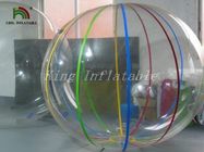 transparenter Weg 1.0mm PVCs auf Wasser-aufblasbarem Ball mit blauen Schnüren