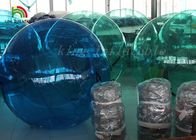 Grünes oder blaues transparentes Wasser-gehender Ball, aufblasbarer Wasser-Ball durch PVC/PTU