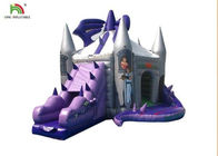 Purpurroter Drache-aufblasbares springendes Schloss mit Dia für Geburtstag