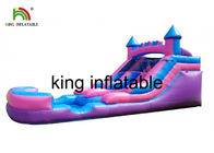 Dauerhafte aufblasbare Wasserrutsche mit Pool-purpurrotem Hinterhof für Mädchen CER Gebläse