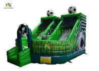Das aufblasbare federnd Schloss-springendes Haus-kombiniertes Dia der grüne Fußball-Kinder für Partei