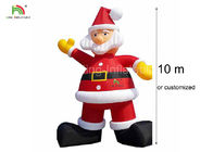 210D Werbungs-Weihnachtsdekoration des Nylon-10 m H aufblasbare Weihnachtsmann