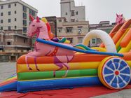 Aufblasbarer Unicorn Carriage Dry Slide Outdoor mit Luftgebläse