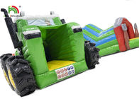 Traktor-aufblasbarer Hindernislauf Logo Printing Greens 6.5m für Partei