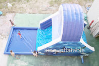 Volles Druckhaifisch-Thema 8.5m durch 3m aufblasbare Wasserrutsche