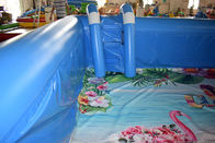 Kinderpartei-kundenspezifischer aufblasbarer Swimmingpool mit Leiter und farbenreicher Druckunterseite