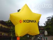Farbenreiche aufblasbare Werbungs-Produkte, glänzender Stern-aufblasbarer Helium-Ballon mit 2mm PVC-Plane