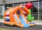 Orange Inflatable Bouncee House Combo Slide Bright Tulip PVC Backyard Playground