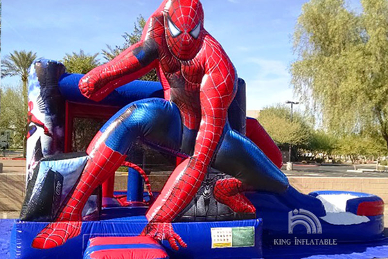 Spiderman-aufblasbares Prahler-Haus-/Innenprahler-im Freien springendes Schloss mit Dia