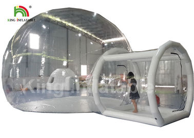 6m Durchmesser-transparentes aufblasbares Blasen-Zelt mit Tunnel für kampierende Miete im Freien