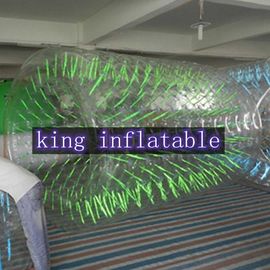 Commercial Clear PVC / TPU Inflatable  Walking On Water Cylindrical Toy For Water Park