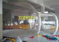 Transparentes aufblasbares Blasen-Zelt 0.8mm PVCs mit Tunnel für Ausstellung
