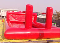 Luftdichte rote Tennisplatz-Form-aufblasbare Sportspiele mit 4 Korb-Bändern