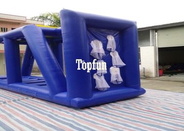 Blaue PVC-Planen-aufblasbares Tunnel-Hindernislauf-Basketball-Trieb-Sport-Spiel