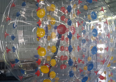 Lustiger 0.8mm aufblasbarer Stoßball mit farbigem D-Klipps Schweißen stark